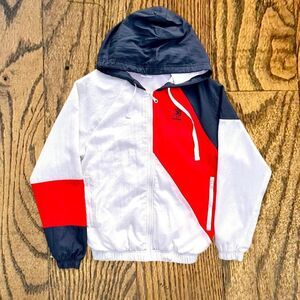 Reebok Tri Colored Retro Hooded Windbreaker Jacket